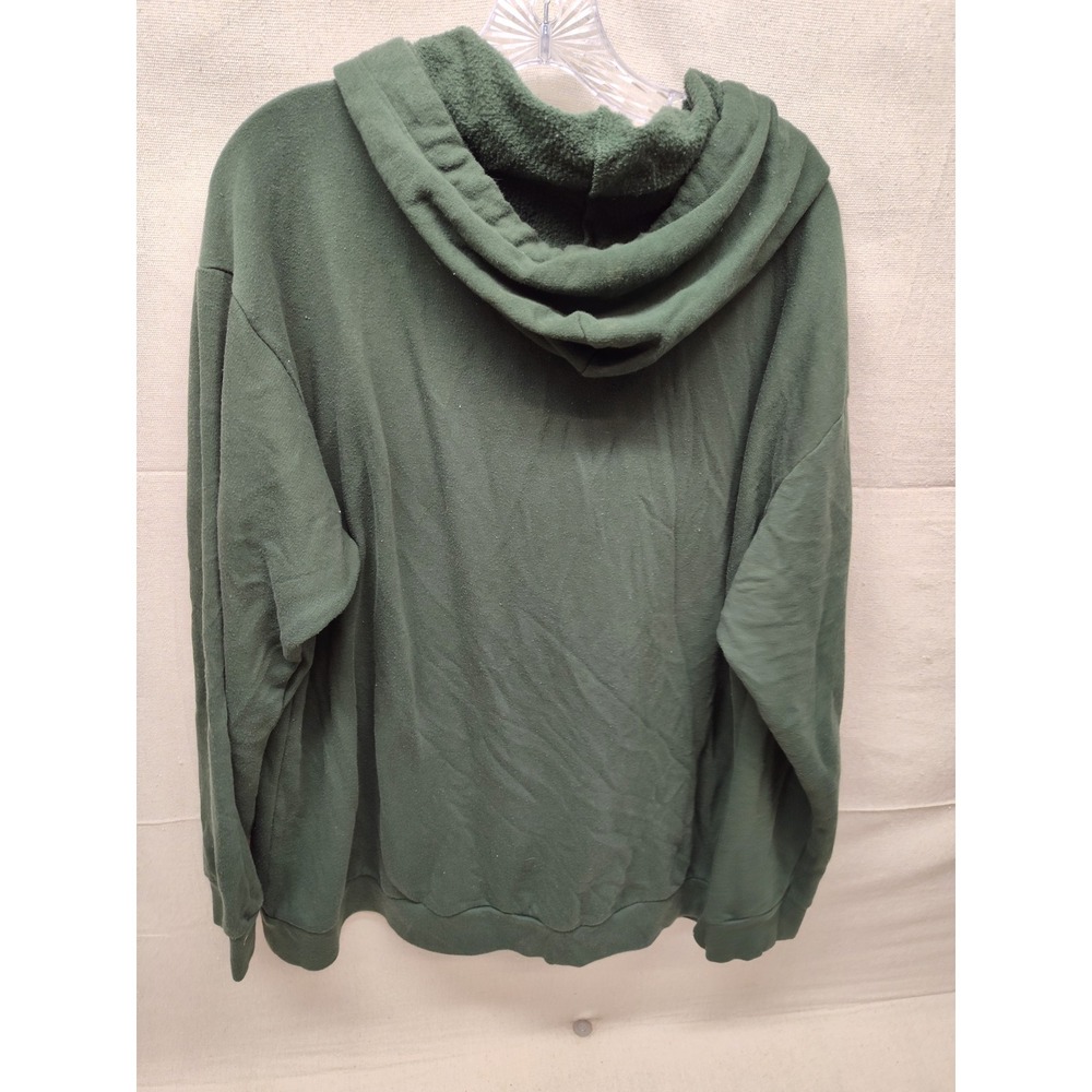 PINK Victoria's Secret Green Graphic Pullover Hoodie Sweatshirt XL 1699 - Picture 5 of 10